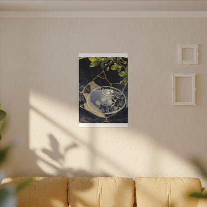 Water Ripple Spring Canvas Art | Kintsugi Beautiful Design