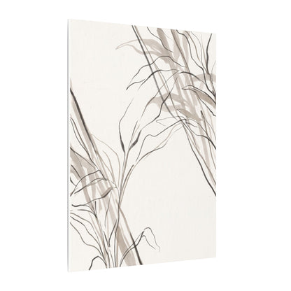 Neutral Shoji Screen Canvas Art - Minimal Line Japandi