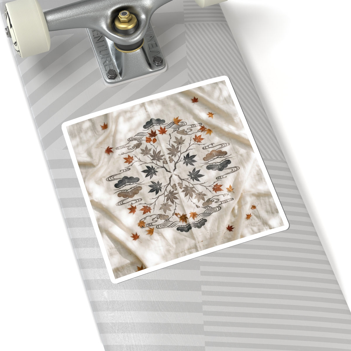 Silk Drape Sticker | Autumn Japandi Japanese Pattern Art