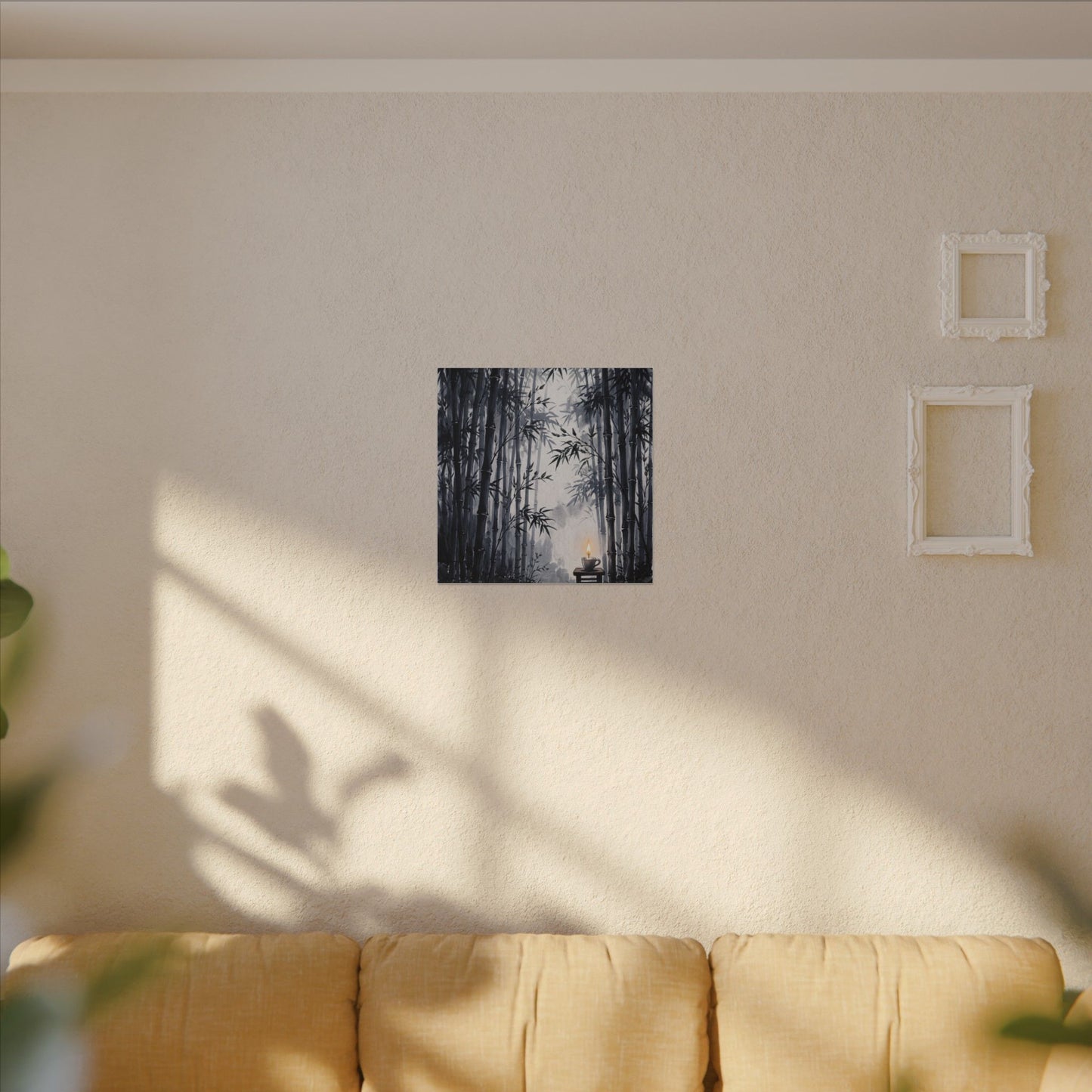 Tranquil Bamboo Grove Canvas Art - Sumi E Zen