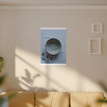 Spring Ceramic Bowl Minimal Line Canvas Art | Warm Decor