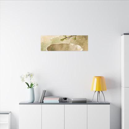 Warm Ceramic Bowl Canvas Art - Watercolor Japandi