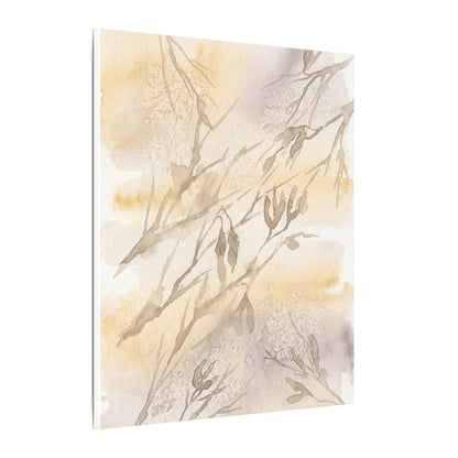 Shadow Play Winter Canvas Art | Japandi Warm Design