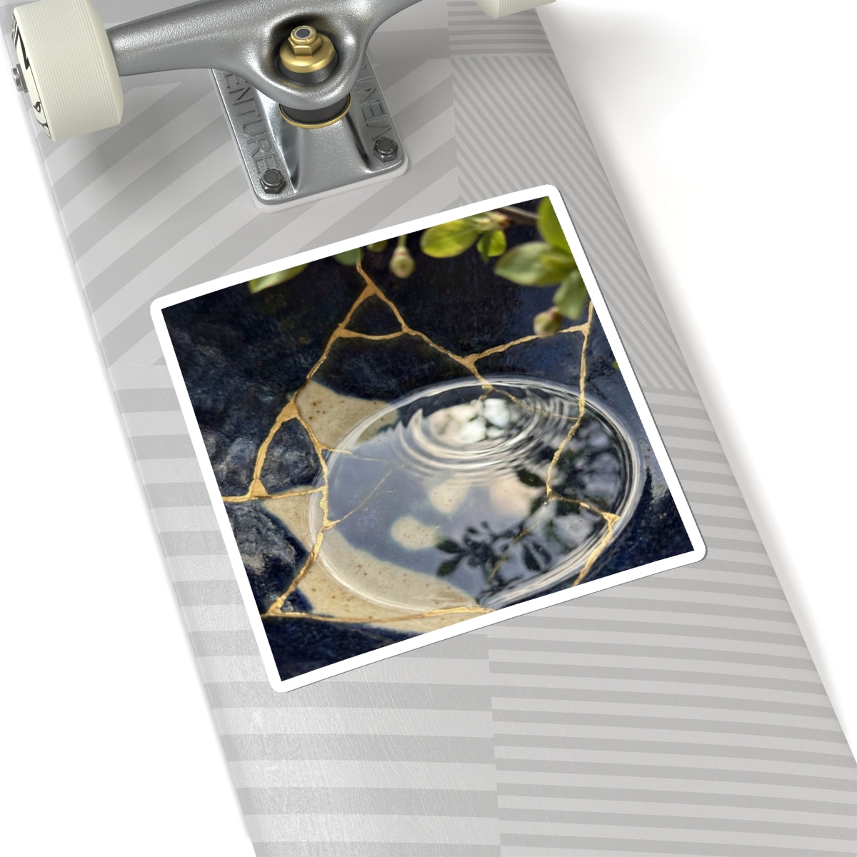 Water Ripple Sticker | Spring Kintsugi Gold Repair Art Art Print