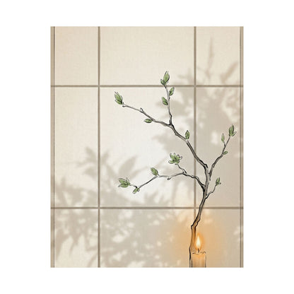Shoji Screen Minimal Line Wall Art Print | Earthy Japandi Art