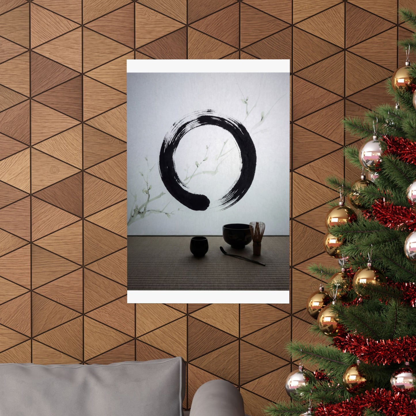 Tea Ceremony Wall Art Print | Spring Zen Enso Art