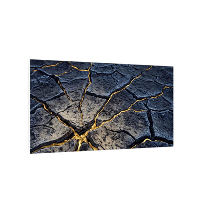 Cracked Earth Broken Beauty Canvas Art | Artful Kintsugi Art