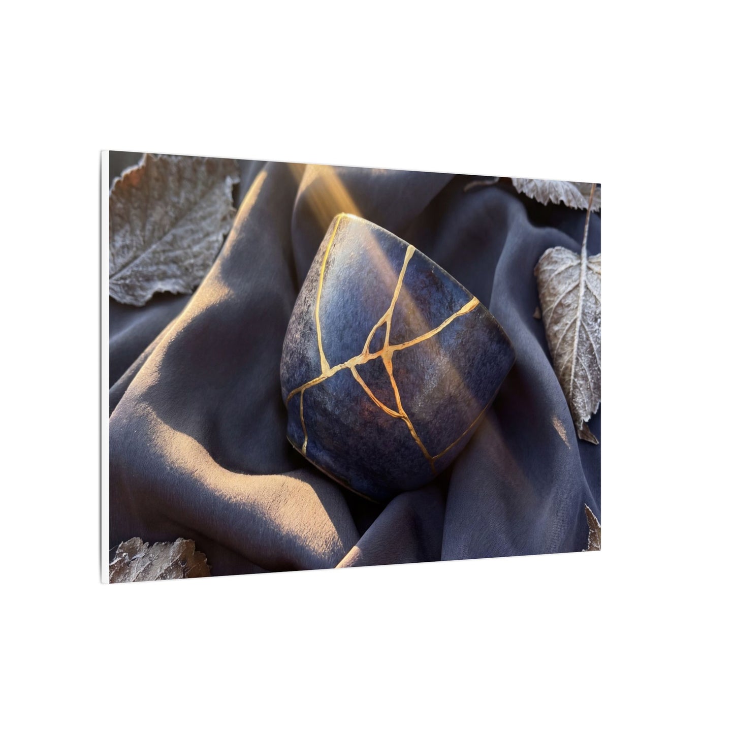 Winter Silk Drape Gold Repair Canvas Art | Artful Decor
