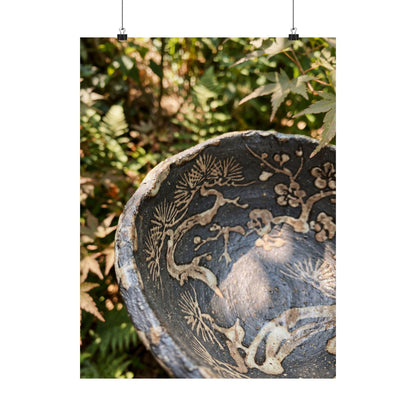 Ceramic Bowl Summer Wall Art Print | Japandi Warm Design Art Print