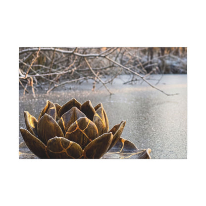 Lotus Flower Gold Repair Canvas Art | Beautiful Kintsugi Art Art Print