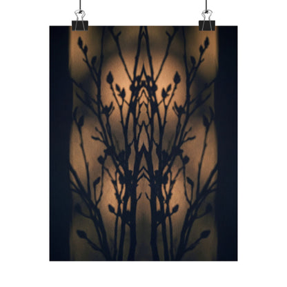 Golden Hour Shadow Play Wall Art Print - Dark Japandi Seijaku