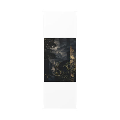 Mountain Mist Summer Canvas Art | Dark Japandi Atmospheric Design