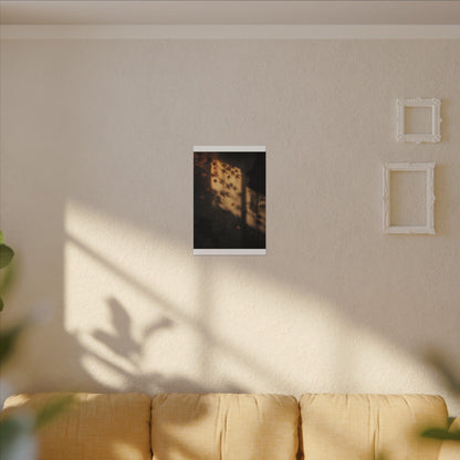 Shadow Play Canvas Art | Autumn Dark Japandi Charcoal Ink Art