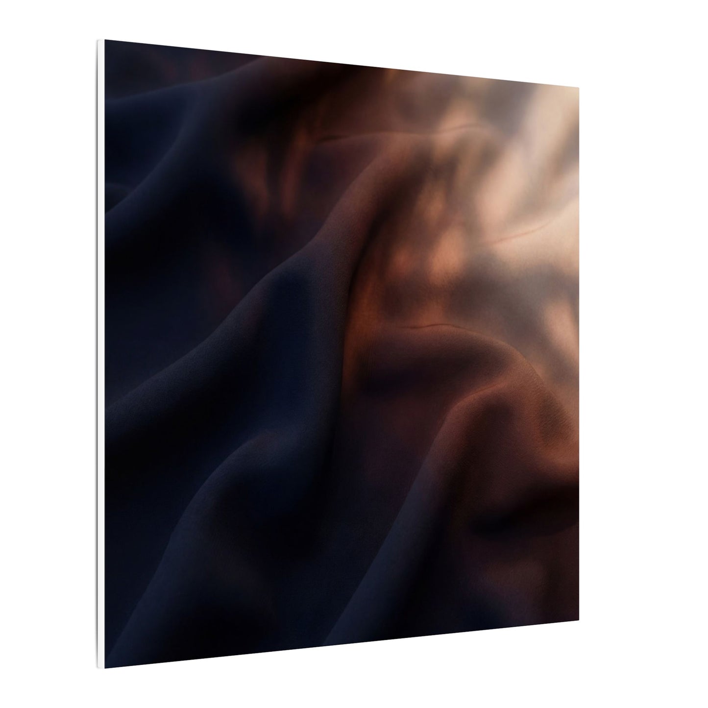 Dark Japandi Silk Drape in Dawn | Shadow Zen Canvas Art