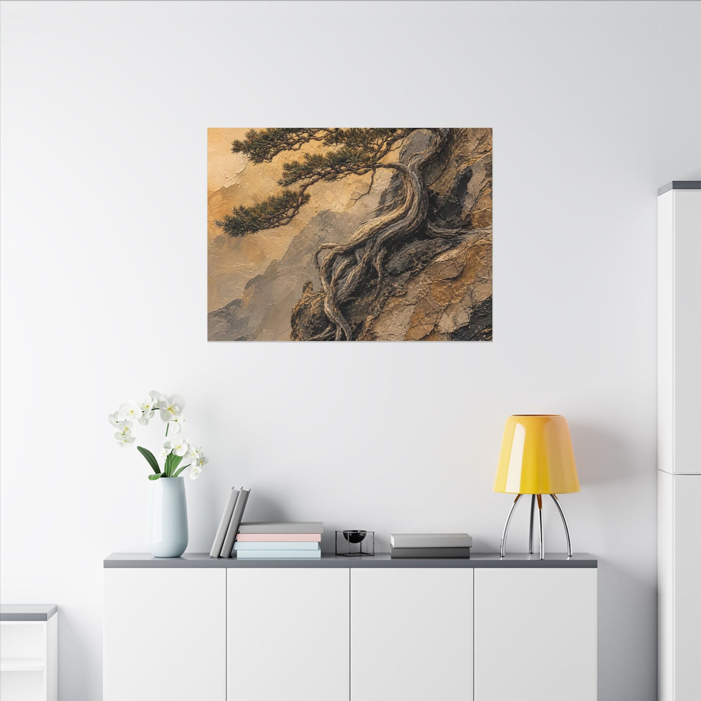 Summer Pine Tree Texture Canvas Art | Cozy Decor