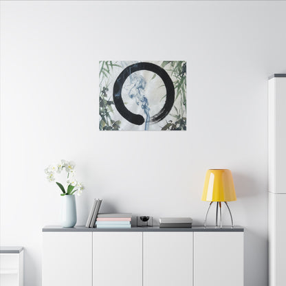 Zen Incense Smoke in Moonlight | Enso Canvas Art