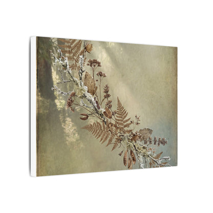 Winter Dried Flowers Forest Whimsy Canvas Art | Earthy Decor