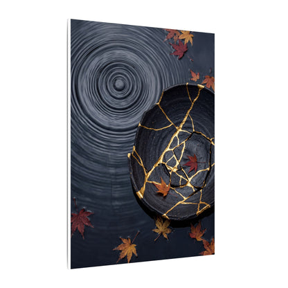 Philosophical Water Ripple Canvas Art - Gold Repair Kintsugi