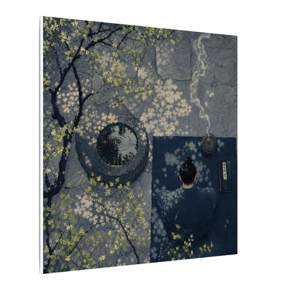 Spring Incense Smoke Ukiyo E Inspired Canvas Art | Tranquil Decor