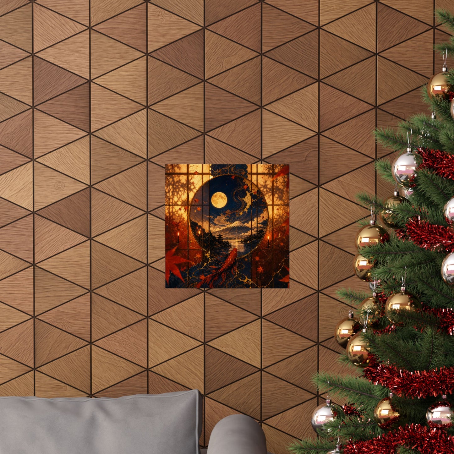 Resilient Shoji Screen Wall Art Print - Gold Vein Kintsugi