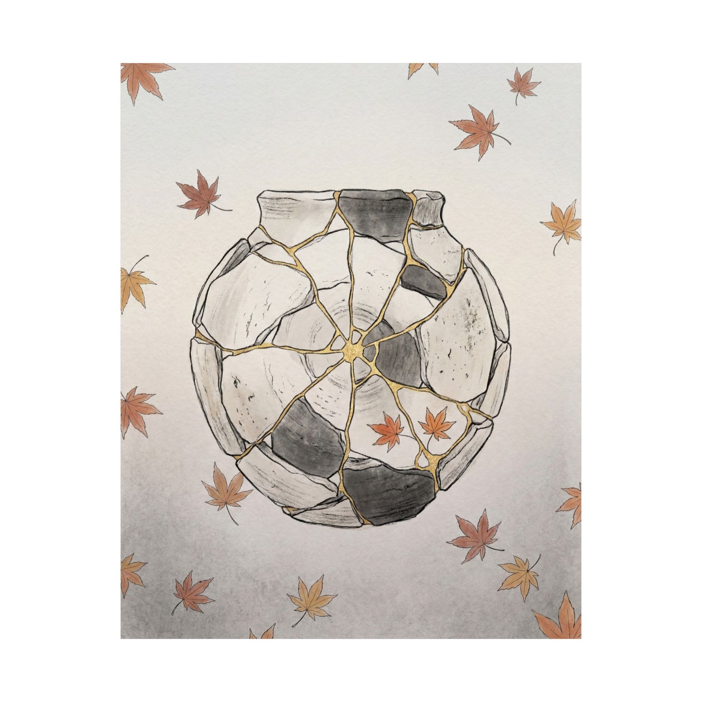Dawn Broken Pottery Wall Art Print - Japandi Datsuzoku