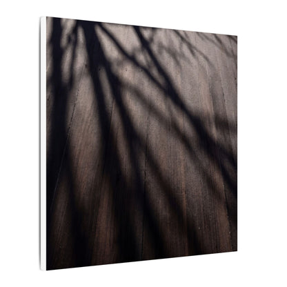 Dark Japandi Shadow Play in Dawn | Moody Minimal Canvas Art