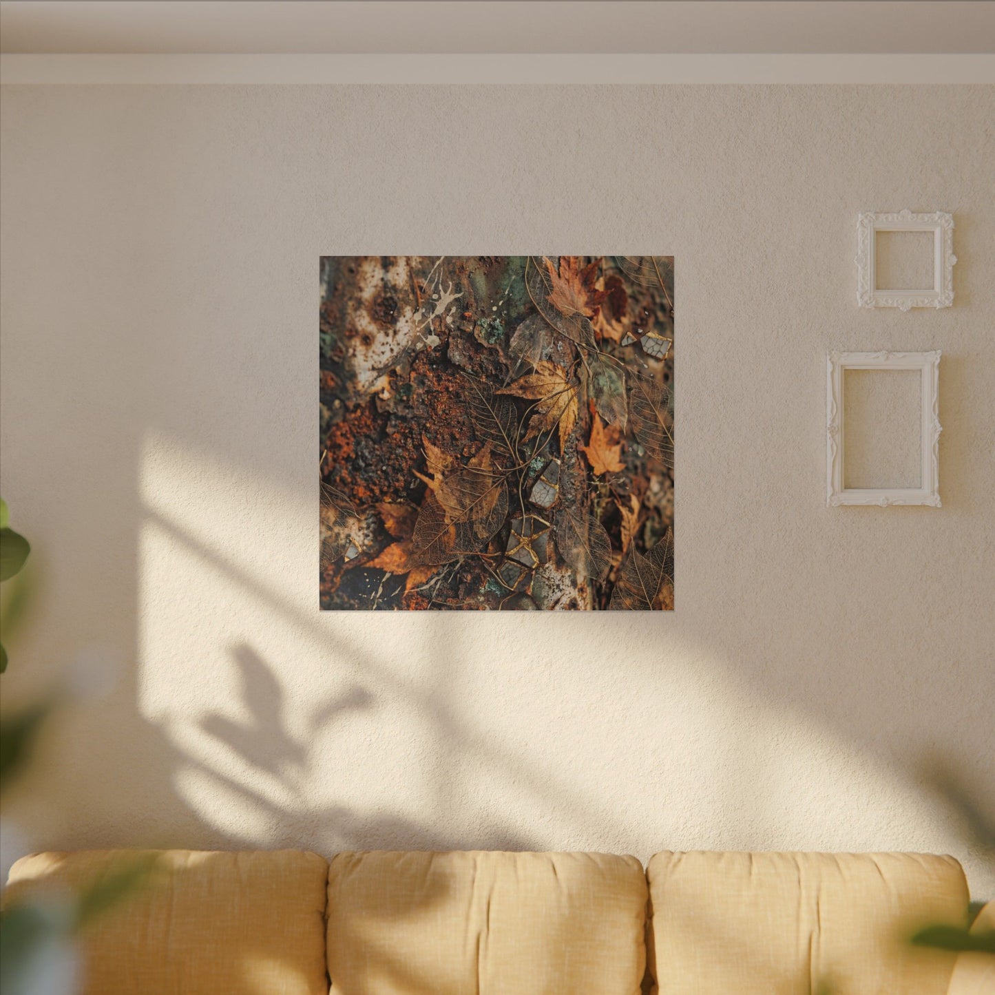 Rust Patina Canvas Art | Autumn Japandi Texture Art