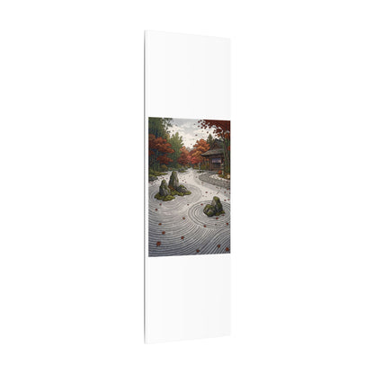 Autumn Rock Garden Ukiyo E Inspired Canvas Art | Peaceful Decor