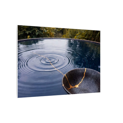 Kintsugi Water Ripple in Overcast | Broken Beauty Canvas Art