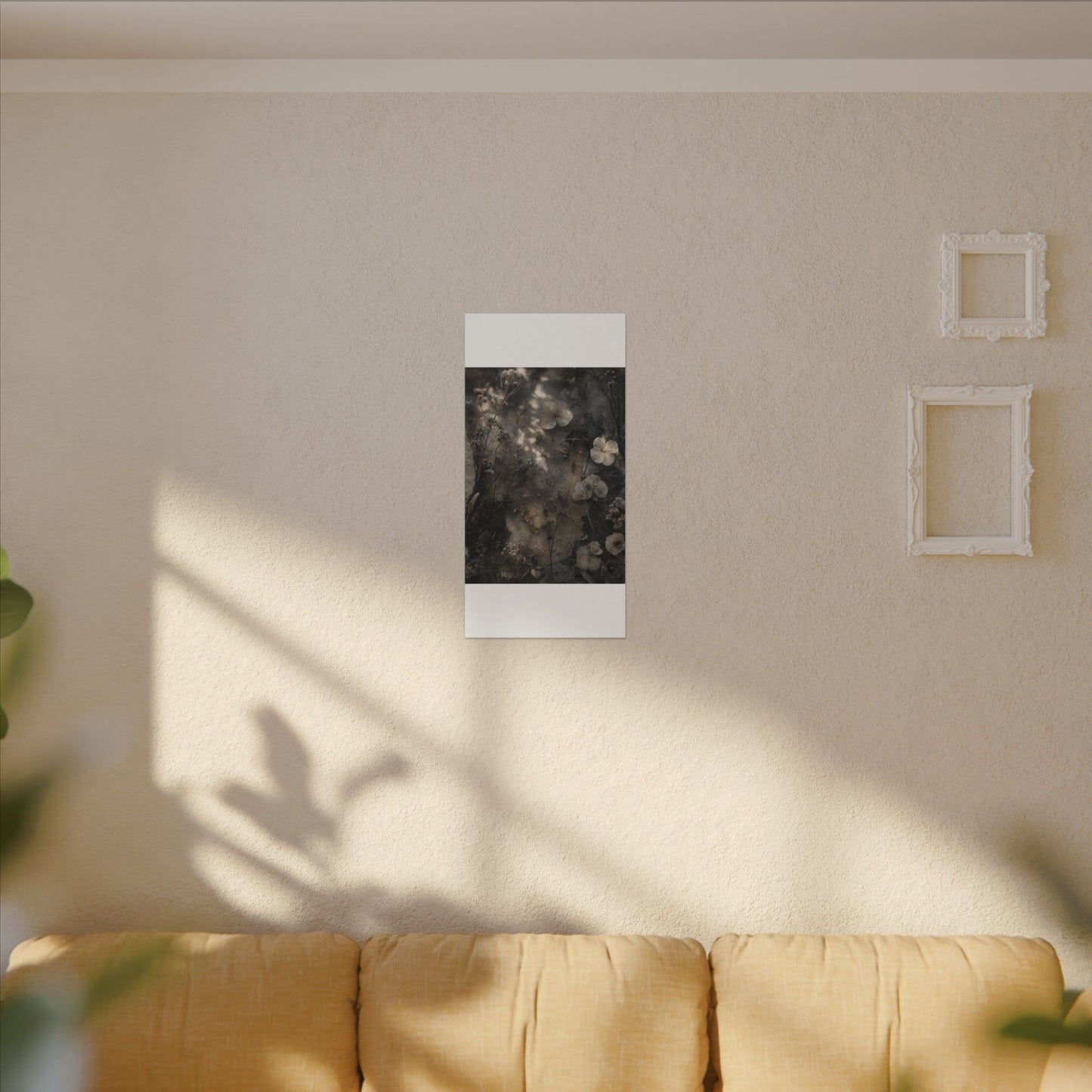 Winter Dried Flowers Texture Canvas Art | Elegant Decor