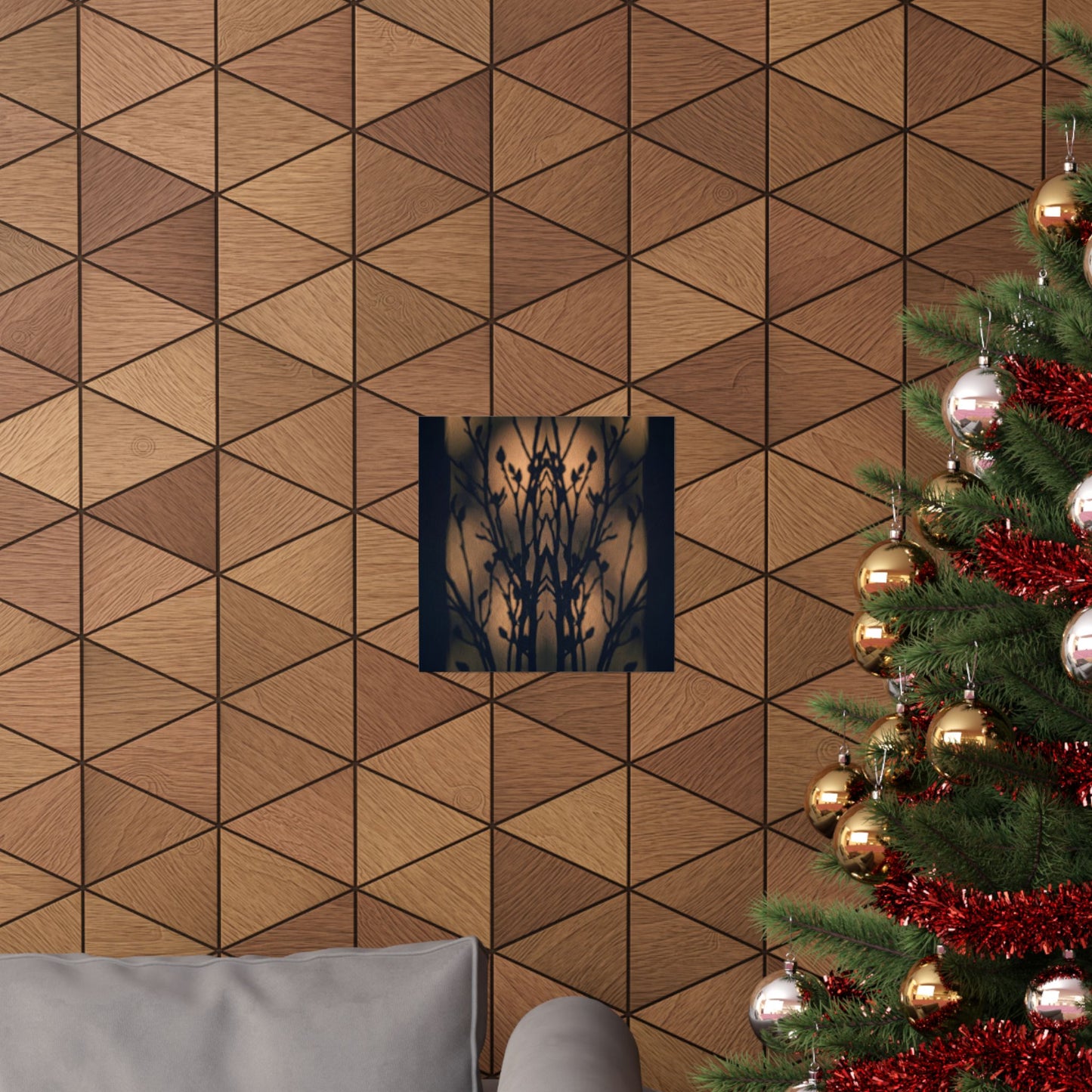 Golden Hour Shadow Play Wall Art Print - Dark Japandi Seijaku