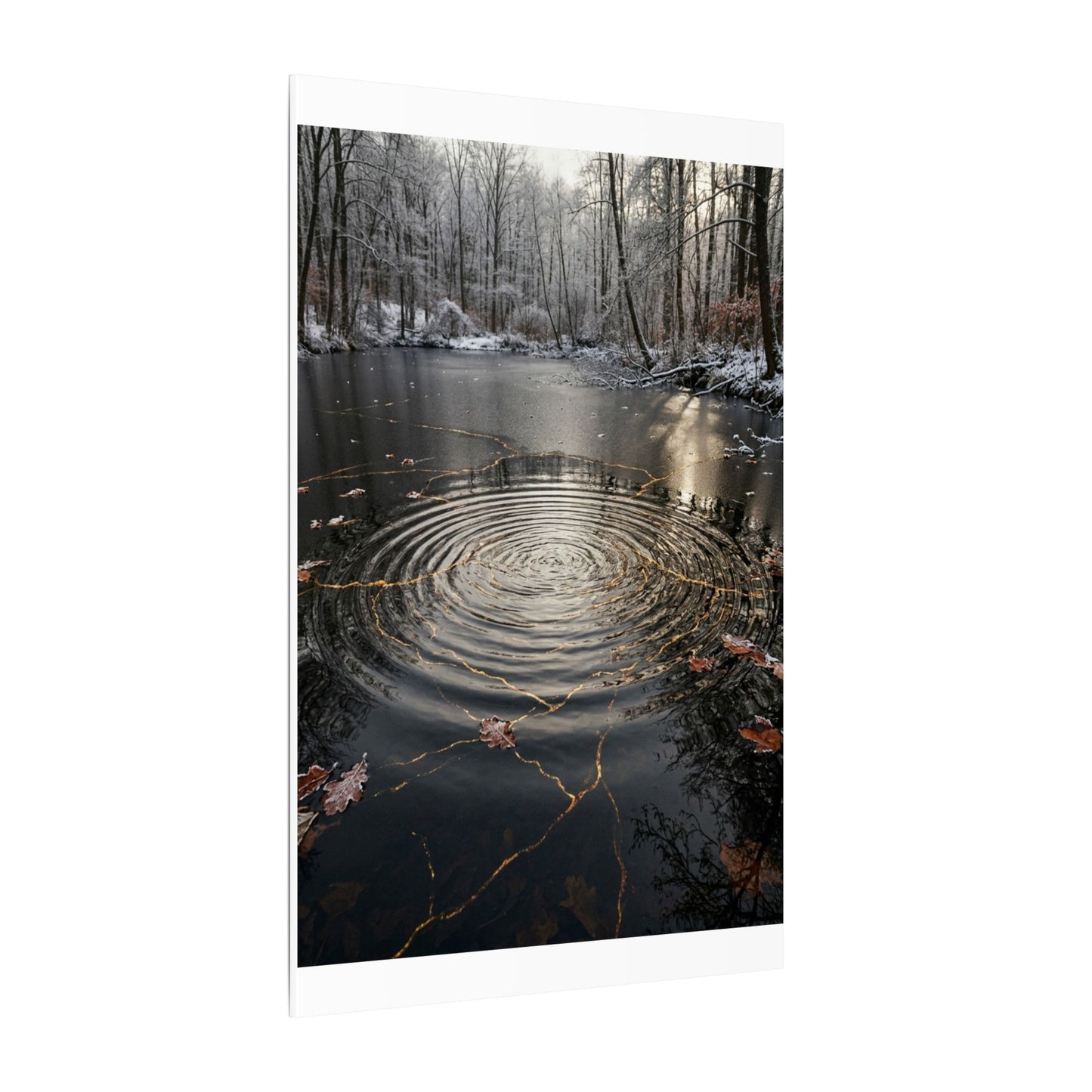 Water Ripple Broken Beauty Canvas Art | Artful Kintsugi Art