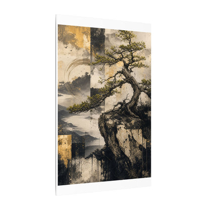 Golden Hour Pine Tree Canvas Art - Japandi Datsuzoku