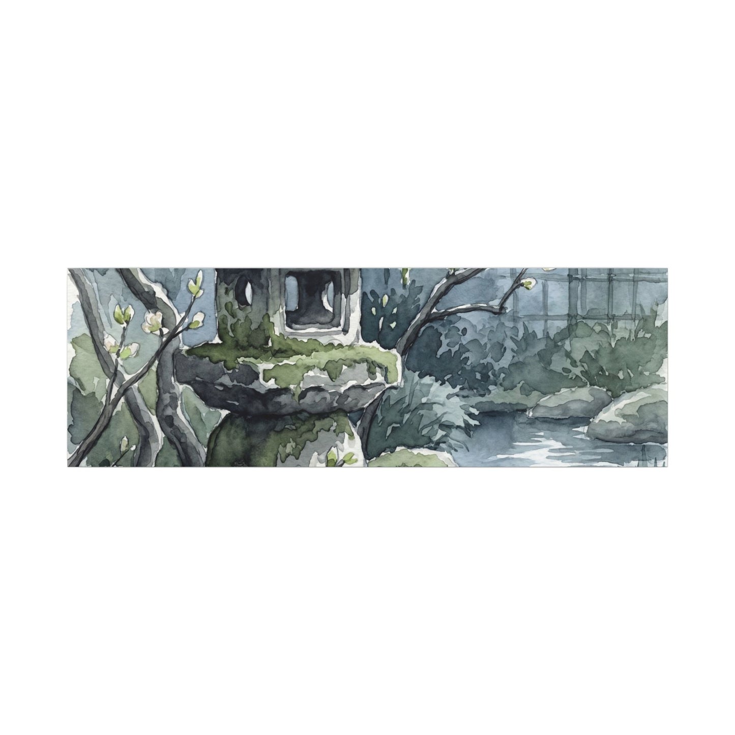Moonlight Stone Lantern Canvas Art - Japandi Seijaku