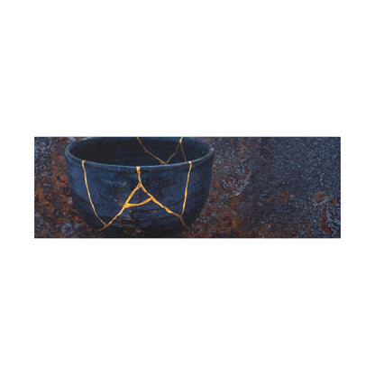 Rust Patina Winter Canvas Art | Kintsugi Healing Design