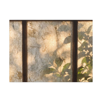 Golden Hour Shoji Screen Canvas Art - Japandi Mono No Aware