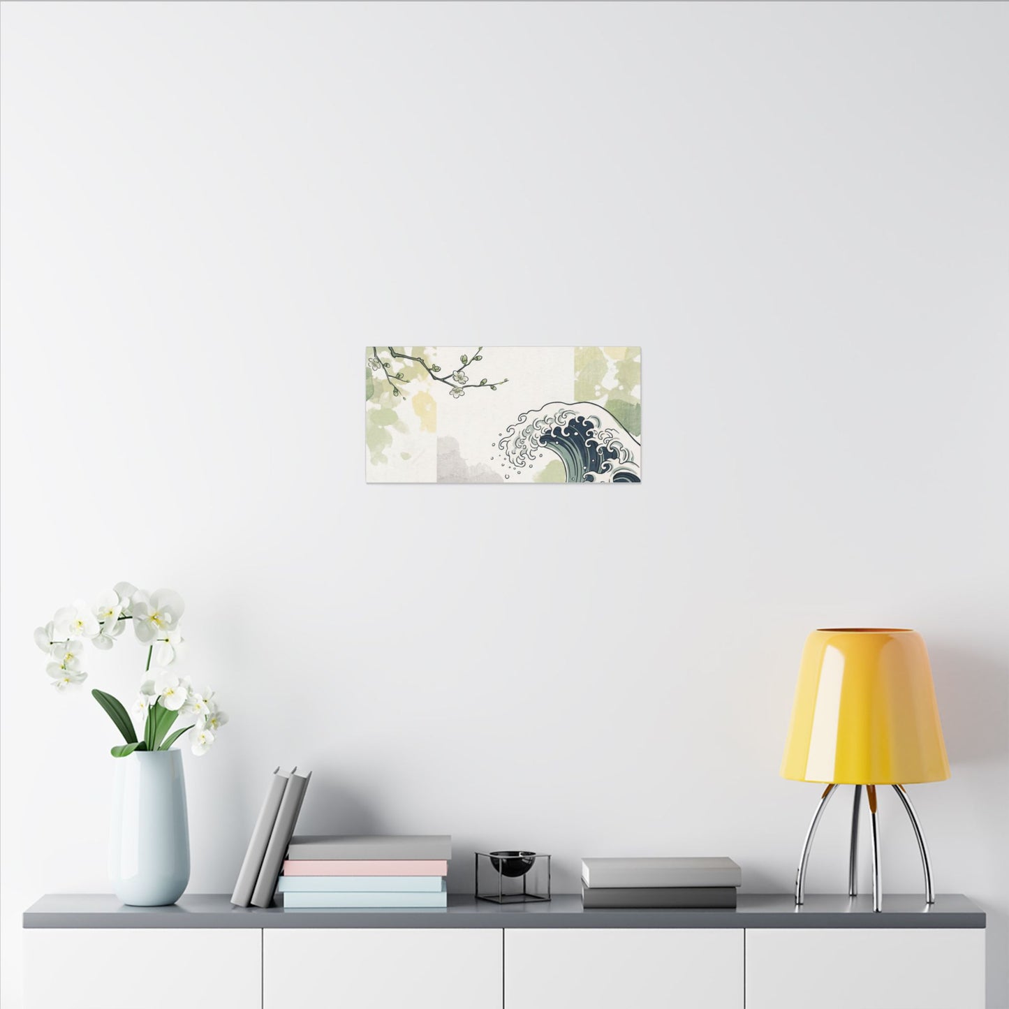 Spring Ocean Wave Ukiyo E Inspired Canvas Art | Serene Decor