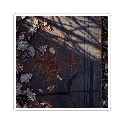 Rust Patina Sticker | Winter Dark Japandi Charcoal Ink Art Art Print