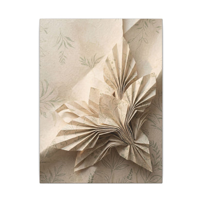 Paper Fold Summer Canvas Art | Japandi Neutral Design