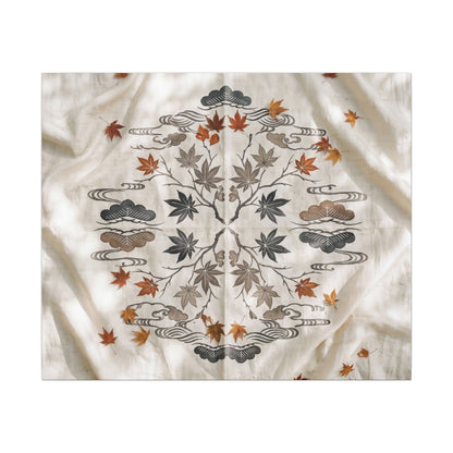 Elegant Silk Drape Canvas Art - Japanese Pattern Japandi