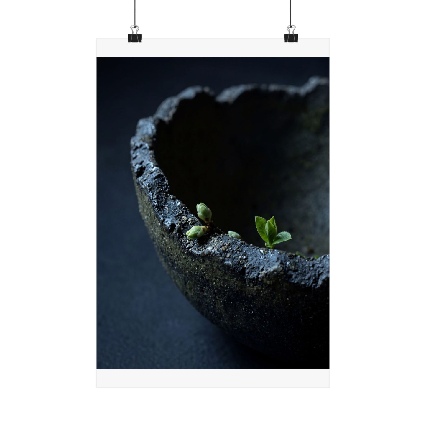 Datsuzoku Ceramic Bowl Wall Art Print - Dark Japandi Moody Minimal Art Print