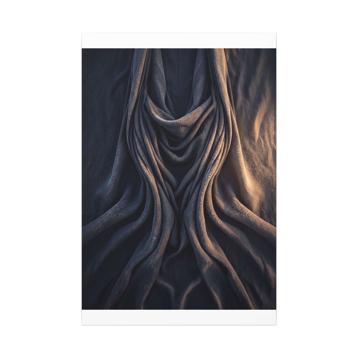 Moody Silk Drape Canvas Art - Shadow Zen Dark Japandi
