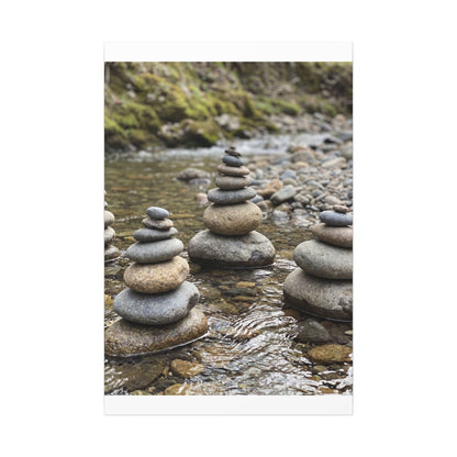 Bamboo Grove Winter Canvas Art | Zen Serene Design