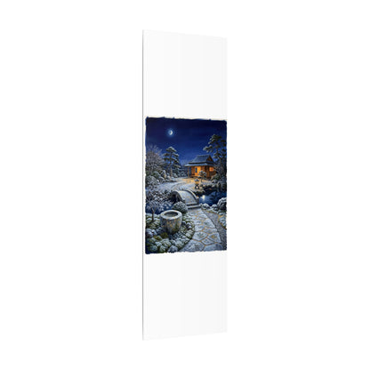 Moonlit Garden Winter Canvas Art | Kintsugi Artful Design