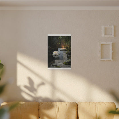 Candlelight Lotus Flower Canvas Art - Zen Kanso