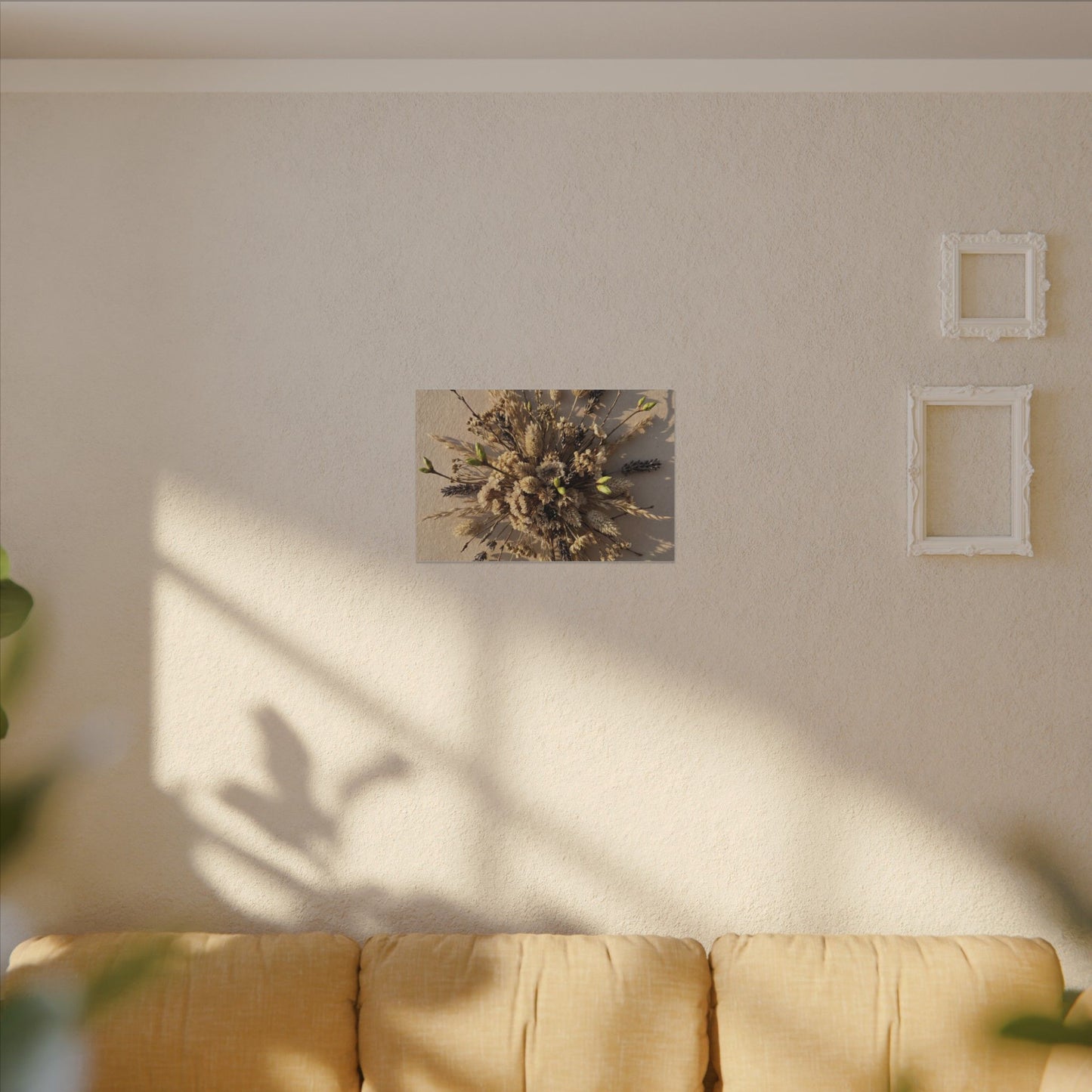 Dried Flowers Spring Canvas Art | Japandi Earthy Design