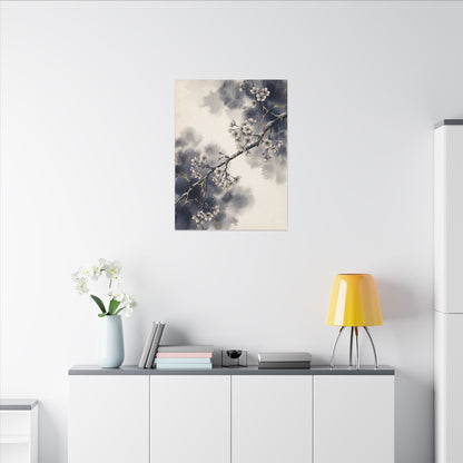 Ma Cherry Blossom Canvas Art - Kintsugi Gold Vein