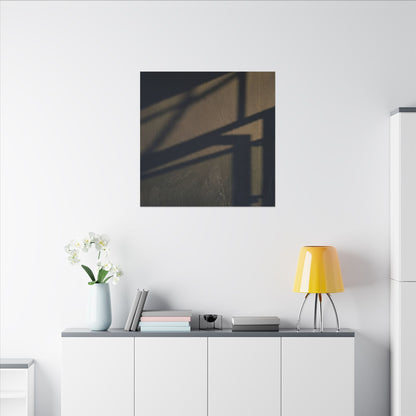 Sophisticated Shadow Play Canvas Art - Moody Minimal Dark Japandi