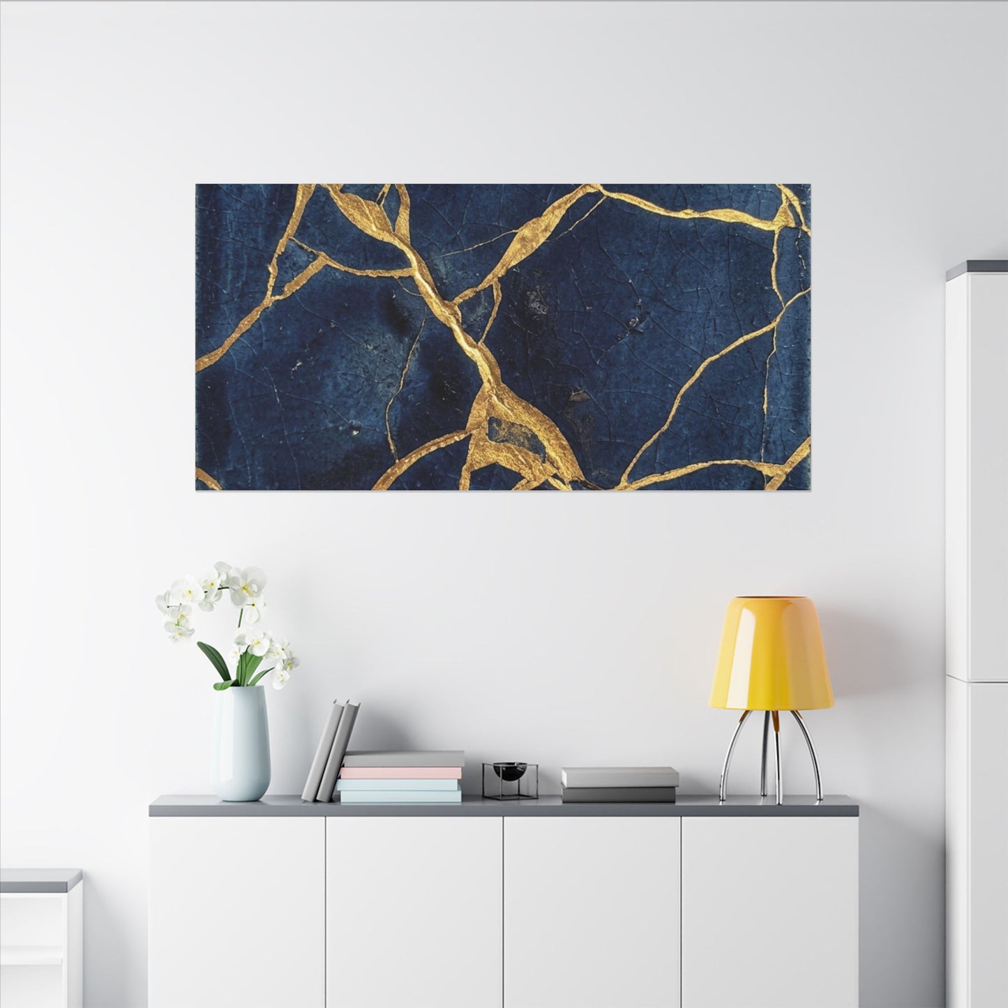 Kintsugi Crackle Canvas Art