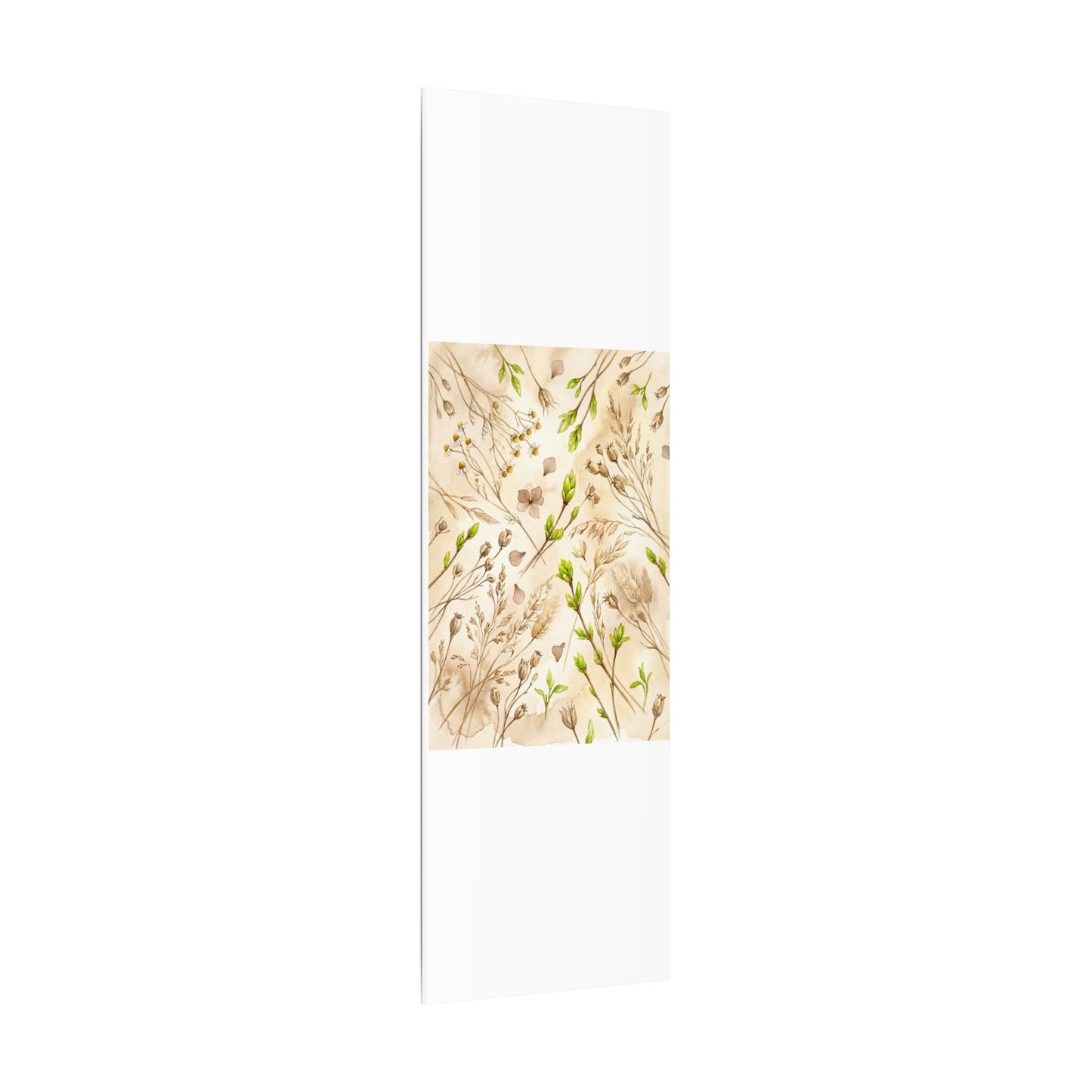 Spring Dried Flowers Watercolor Canvas Art | Earthy Decor